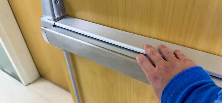 Installing a Push Bar on a Door Des Plaines
